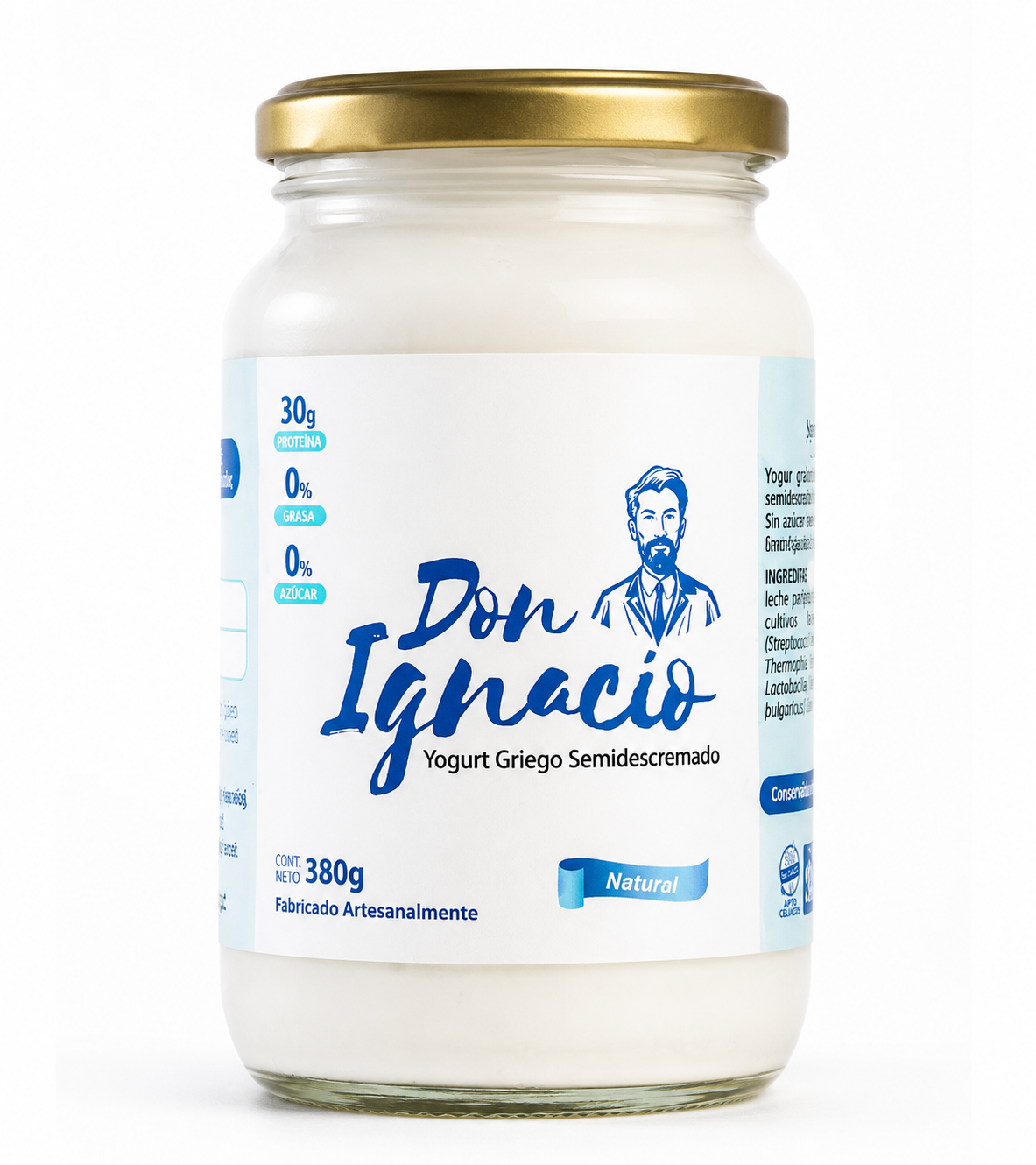 Yogur griego Don Ignacio Premium Sabor Natural semidescremado 380g