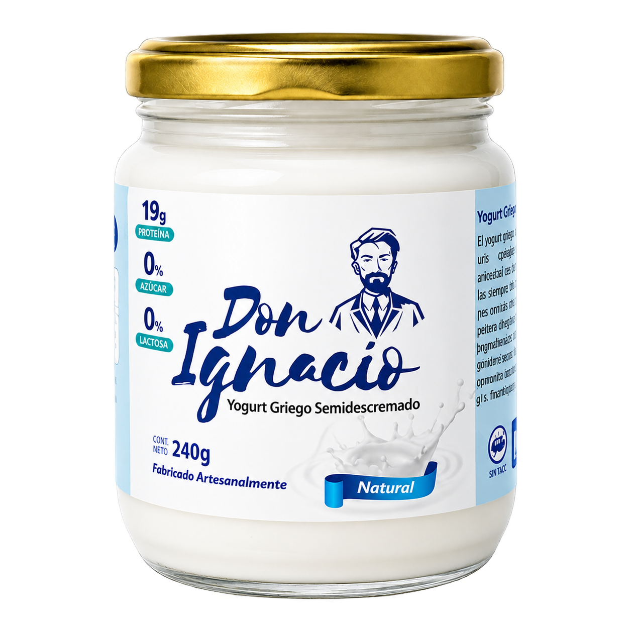 Yogur Griego Alto en Proteína Natural 240 g | Don Ignacio