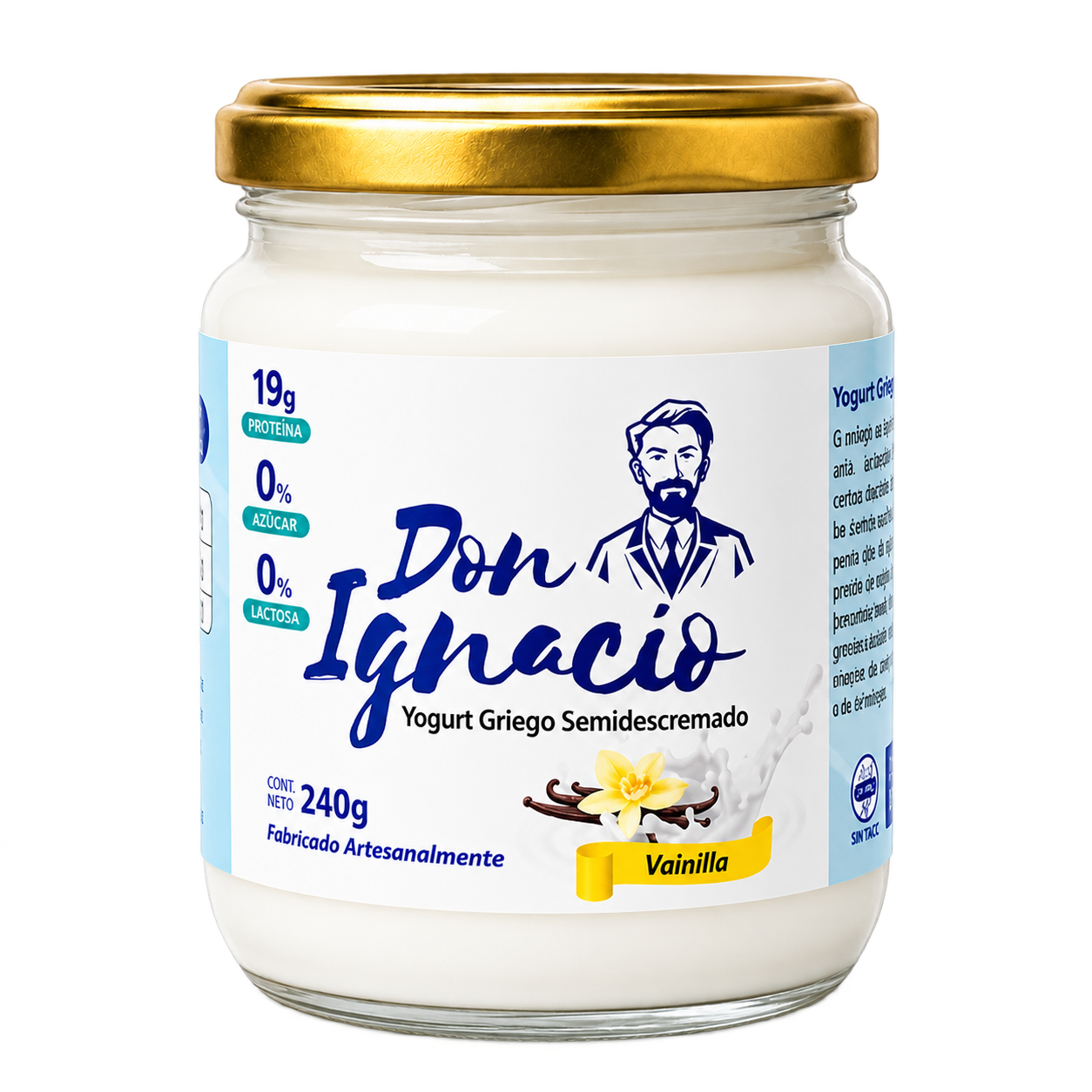 Yogur Griego Alto en Proteína Vainilla 240 g | Don Ignacio