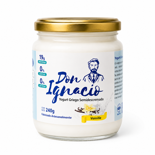 Yogur griego Don Ignacio Premium Sabor Vainilla semidescremado 240g