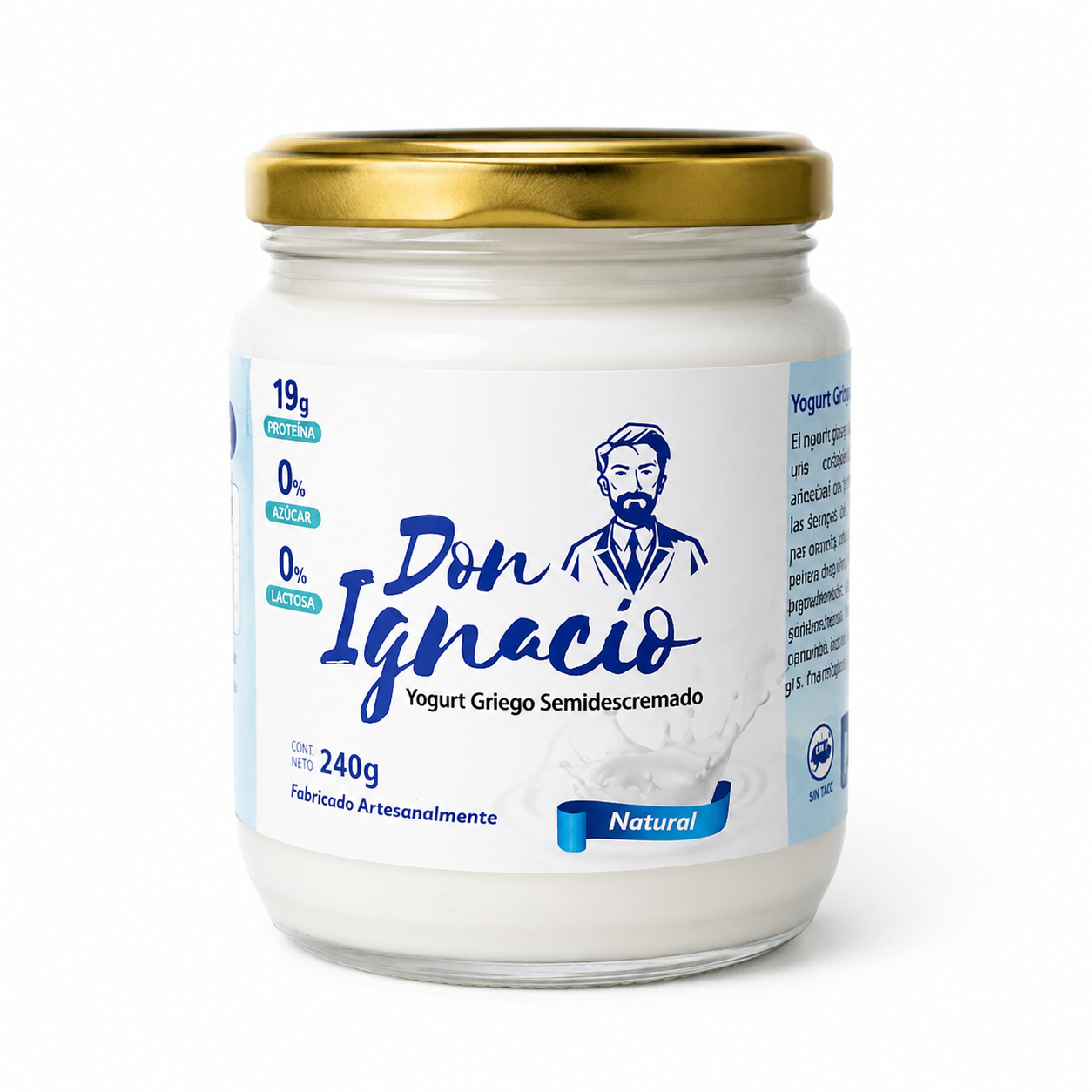 Yogur griego Don Ignacio Premium Sabor Natural semidescremado 240g
